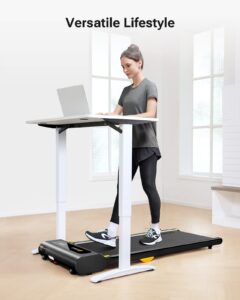 UREVO Treadmill, 2.25HP Walking pad with Double Shock Absorption, Under desk treadmill with Remote Control and LED Display, Walking treadmill with Large Running Area for Home/Office - Image 7