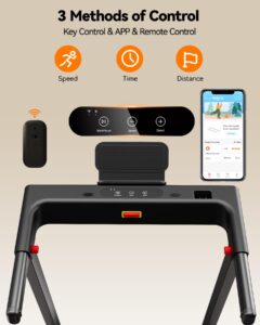 Lacuffy Treadmills for Home Foldable 100x42cm, 136kg Weight Capacity, 12km/h, 8% Incline Folding Treadmill for Heavy People, Raceable Foldable Treadmill with Multi-runner Race, Door to Door Delivery - Image 9