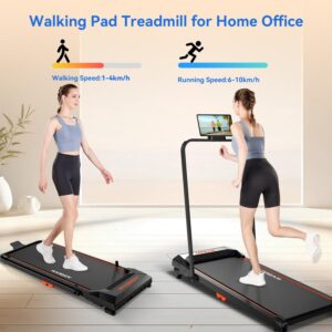 Walking Pad Treadmill with Incline, ADREAM Foldable Under Desk Treadmill, Portable Walking Running Machine with Remote Control and LED Display - Image 5