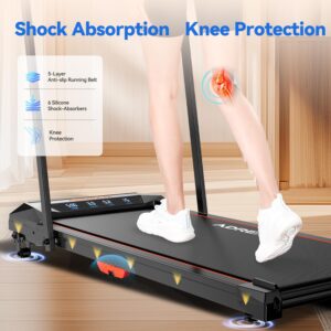 Walking Pad Treadmill with Incline, ADREAM Foldable Under Desk Treadmill, Portable Walking Running Machine with Remote Control and LED Display - Image 4