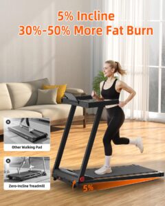 Superun Treadmills for Home Foldable With 5% Incline, 16km/h, 112 * 42cm, 158KG Capacity Folding Treadmill, 2573W Motor Running Machines for Home with APP Control, Door to Door Delivery - Image 4