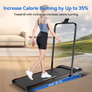 Walking Pad Treadmill with Incline, ADREAM Foldable Under Desk Treadmill, Portable Walking Running Machine with Remote Control and LED Display - Image 3