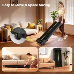 CHAOKE Walking Pad with 9% Incline - Under Desk Treadmill with App, 2.7HP 1-10KM/H Running Machine Built-in Speaker One-Piece Molded, 330 lbs Capacity, Jogging Machine for Home Office - Image 8