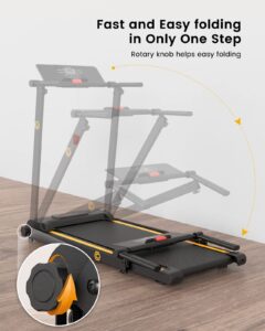 UREVO 2.25HP Treadmills for home foldable, 1-10 KM/H Compact Design Walking Pad with 12 HIIT Modes, Portable Folding treadmill for Home Office - Image 5