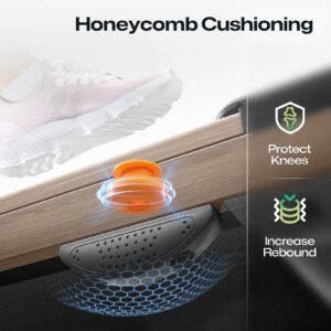 UREVO Wooden Walking Pad with SmartCoach APP, Under Desk Treadmill for Office, Portable Treadmills for Home, Walking Jogging Machine 1-6 km/h with Remote Control, Classic Wooden Aesthetic - Image 8