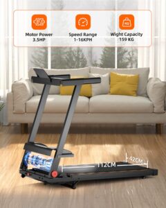 Superun Treadmills for Home Foldable With 5% Incline, 16km/h, 112 * 42cm, 158KG Capacity Folding Treadmill, 2573W Motor Running Machines for Home with APP Control, Door to Door Delivery - Image 6