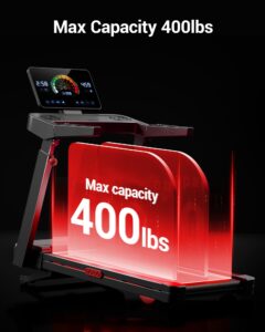 Foldable Treadmills for Home with 20% Auto Incline, 14KM/H Treadmill with Handles, Running Machine for Heavy People, 180KG Weight Capacity, Large Running Belt and Intelligent LED Touch Screen - Image 6