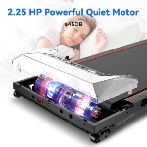 Walking Pad Treadmill with Incline, ADREAM Foldable Under Desk Treadmill, Portable Walking Running Machine with Remote Control and LED Display - Image 6
