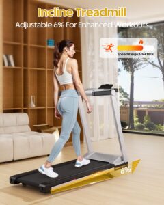 Lacuffy Treadmills for Home Foldable 112x42cm, 158kg Weight Capacity, 16km/h, 6% Incline Folding Treadmill for Heavy People, Raceable Foldable Treadmill with Multi-runner Race, Door to Door Delivery - Image 3