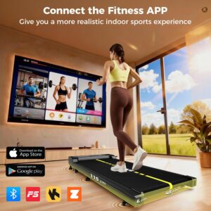 CHAOKE Walking Pad with 9% Incline - Under Desk Treadmill with App, 2.7HP 1-10KM/H Running Machine Built-in Speaker One-Piece Molded, 330 lbs Capacity, Jogging Machine for Home Office - Image 3