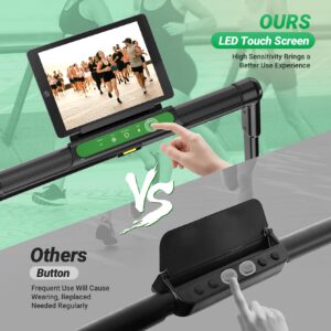 THERUN 2-in-1 Walking Pad Treadmill for Home Office, 2.5HP Quiet Motor, 1-12km/h, 98x42cm Wide Running Belt, Dual Shock Absorption, LED Display, Remote Control, Foldable Compact Walking Treadmill - Image 3