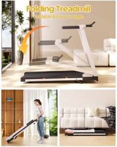 Lacuffy Treadmills for Home Foldable 112x42cm, 158kg Weight Capacity, 16km/h, 6% Incline Folding Treadmill for Heavy People, Raceable Foldable Treadmill with Multi-runner Race, Door to Door Delivery - Image 6