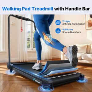 MERACH Walking Pad Treadmill with 6% Incline, 2-in-1 Foldable Treadmill for Home with Handrails, 3.0HP Motor, Max Speed 12km/h, LED Display & Smart APP, 300 LBS Weight Capacity, Space-Saving Design - Image 5