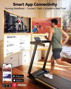 Lacuffy Treadmills for Home Foldable 100x42cm, 136kg Weight Capacity, 12km/h, 8% Incline Folding Treadmill for Heavy People, Raceable Foldable Treadmill with Multi-runner Race, Door to Door Delivery - Image 3