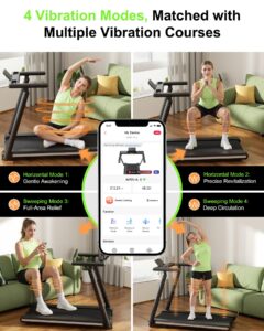 Superun Foldable Treadmill 12% Auto Incline, 181KG Capacity Treadmills for Heavy User Hidden Motor Design, 18KM/H Treadmills for Home 4 Vibration Modes, APP Control Running Machine AI Training Coach - Image 4