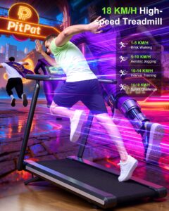Superun Foldable Treadmill 12% Auto Incline, 181KG Capacity Treadmills for Heavy User Hidden Motor Design, 18KM/H Treadmills for Home 4 Vibration Modes, APP Control Running Machine AI Training Coach - Image 2