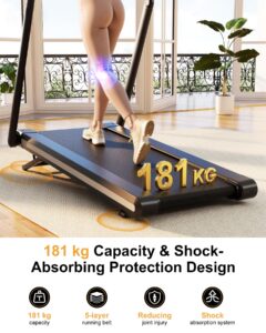Lacuffy Foldable Treadmill with 12% Auto Incline, 181KG Capacity Treadmills for Heavy People, 18KM/H Running Machine for Home, APP Control with AI Coach, 4 Massage Modes - Image 6